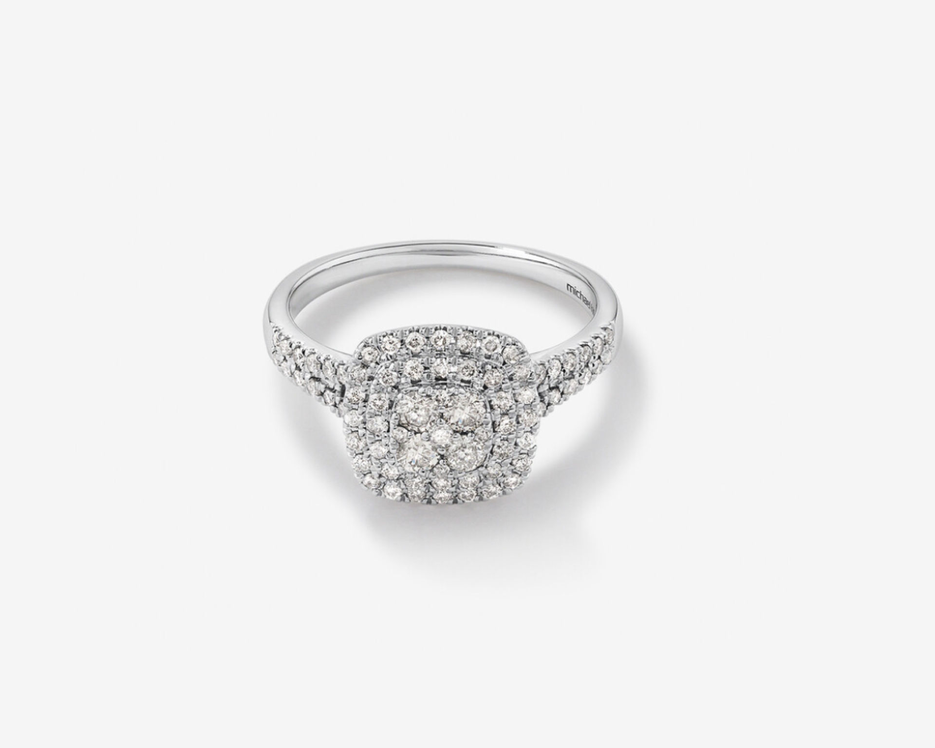 cushion diamond engagement ring