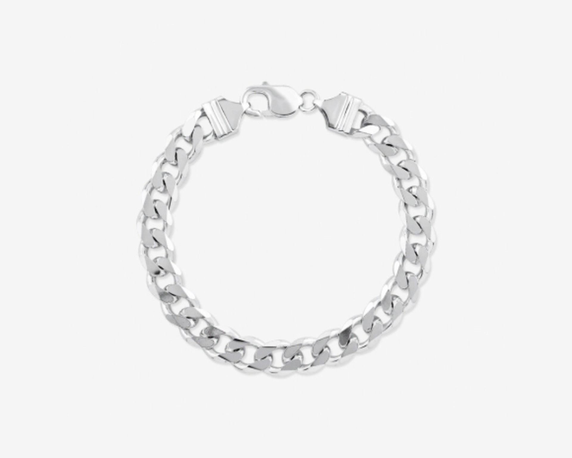 chunky silver mens bracelet